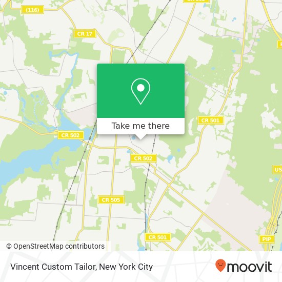 Vincent Custom Tailor map