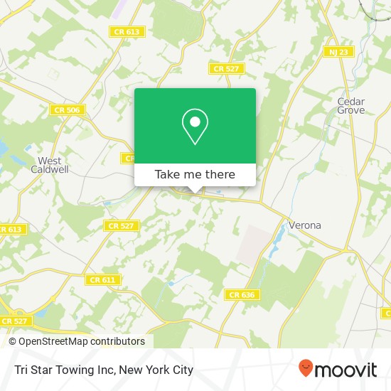 Tri Star Towing Inc map