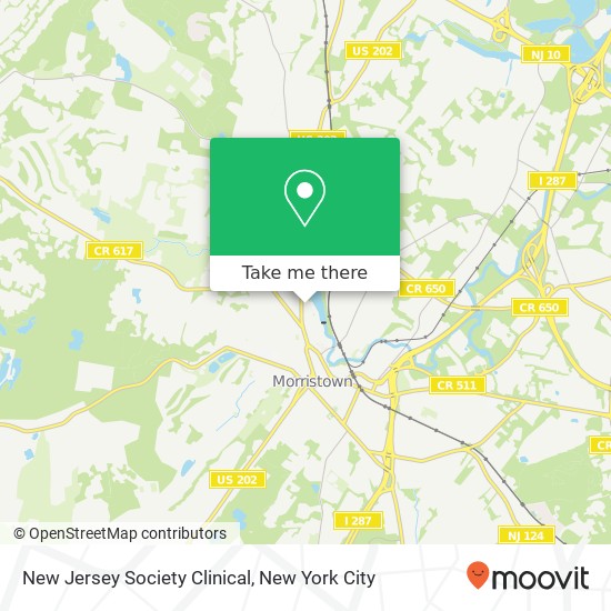 Mapa de New Jersey Society Clinical