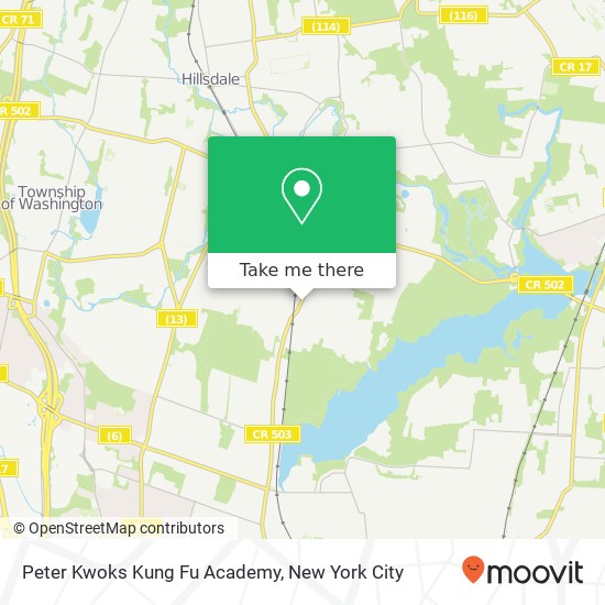 Peter Kwoks Kung Fu Academy map