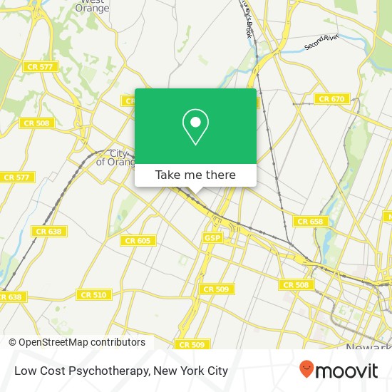 Low Cost Psychotherapy map