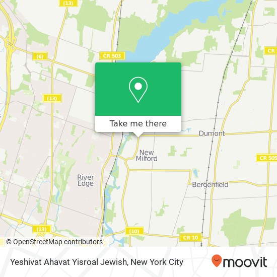 Mapa de Yeshivat Ahavat Yisroal Jewish