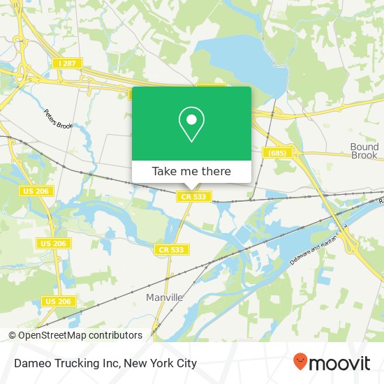 Dameo Trucking Inc map