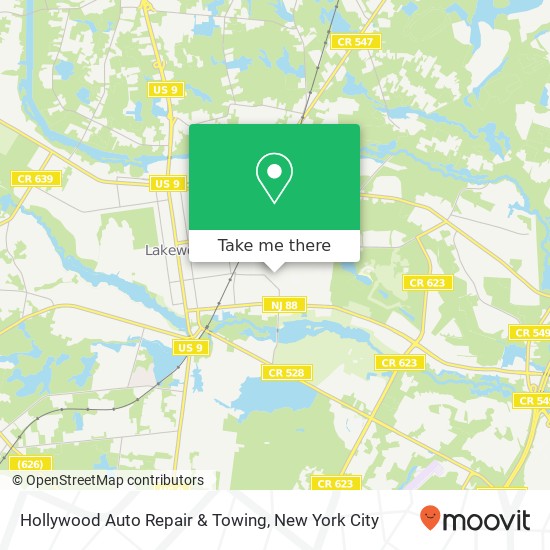 Hollywood Auto Repair & Towing map