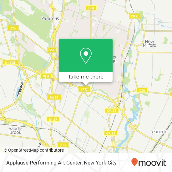 Applause Performing Art Center map