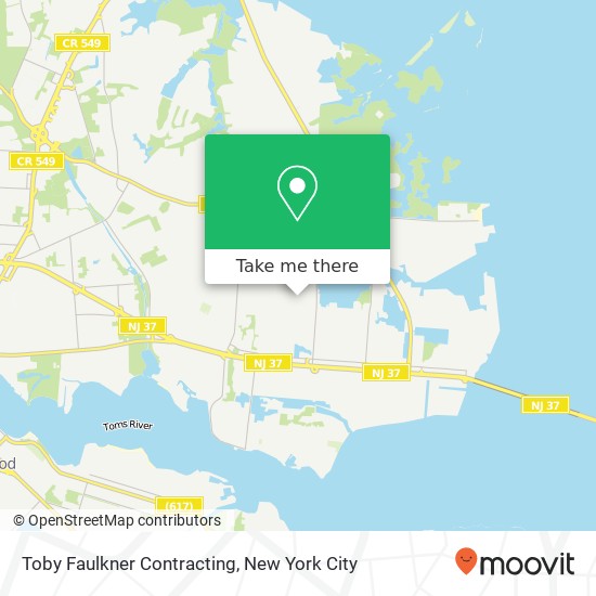 Toby Faulkner Contracting map