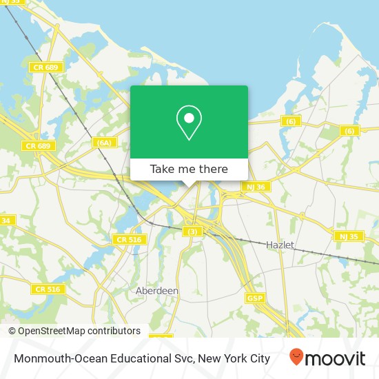 Mapa de Monmouth-Ocean Educational Svc