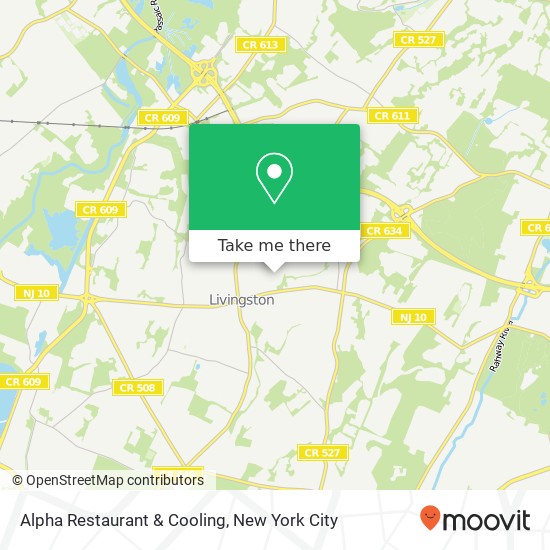 Mapa de Alpha Restaurant & Cooling
