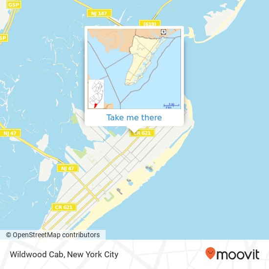 Mapa de Wildwood Cab