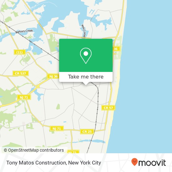 Tony Matos Construction map