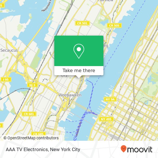 AAA TV Electronics map