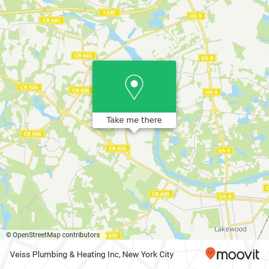 Mapa de Veiss Plumbing & Heating Inc