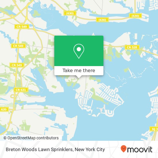 Mapa de Breton Woods Lawn Sprinklers