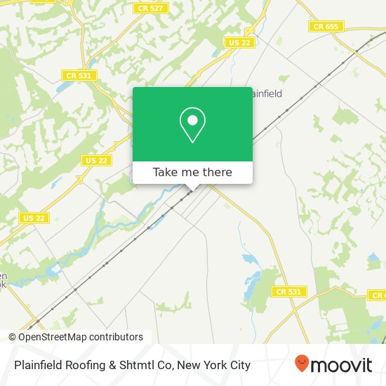 Mapa de Plainfield Roofing & Shtmtl Co