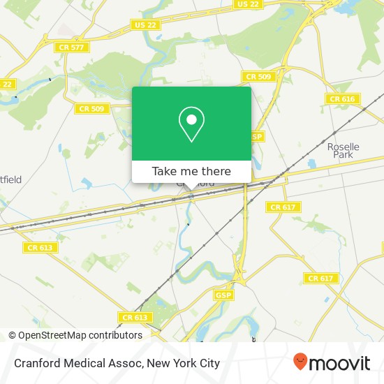 Mapa de Cranford Medical Assoc