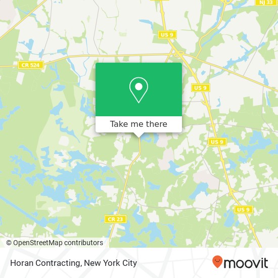 Horan Contracting map