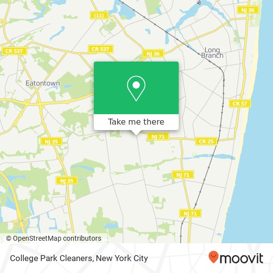 College Park Cleaners map