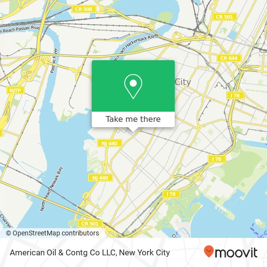 Mapa de American Oil & Contg Co LLC