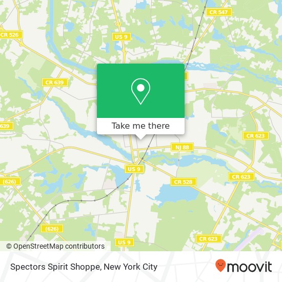 Mapa de Spectors Spirit Shoppe