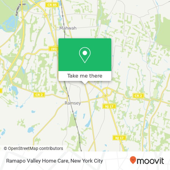 Mapa de Ramapo Valley Home Care