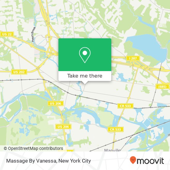 Massage By Vanessa map