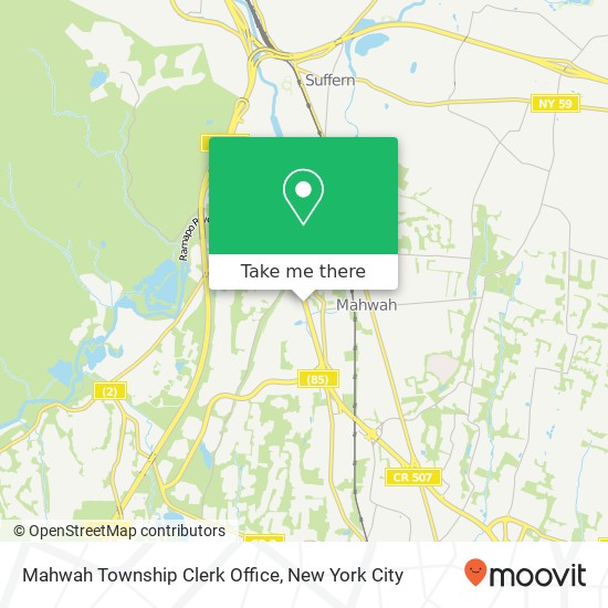 Mahwah Township Clerk Office map