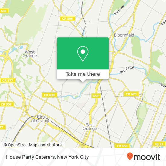 House Party Caterers map