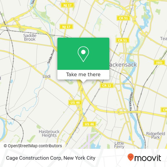 Mapa de Cage Construction Corp