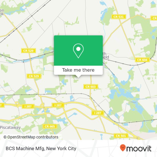 Mapa de BCS Machine Mfg