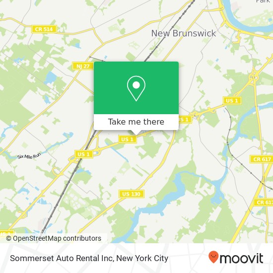 Mapa de Sommerset Auto Rental Inc