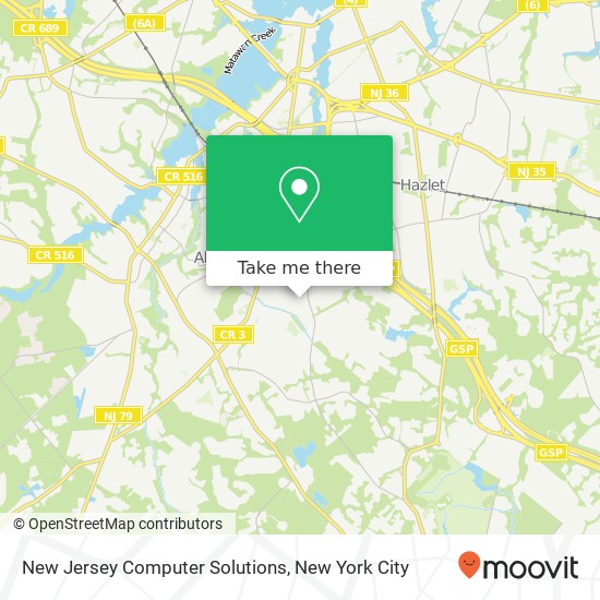 Mapa de New Jersey Computer Solutions