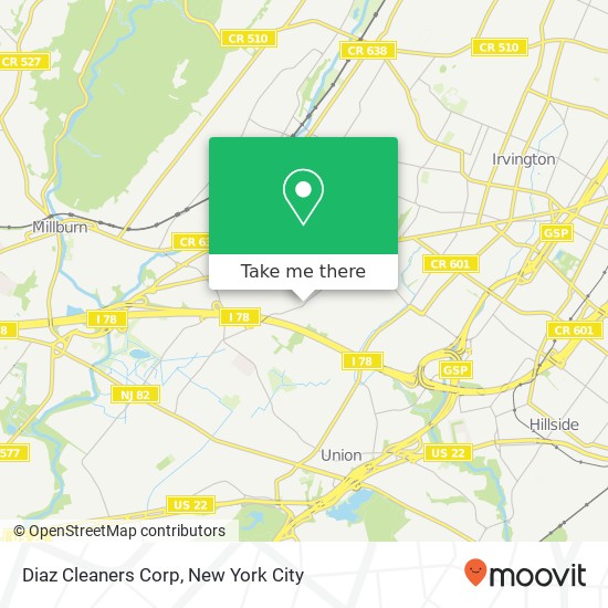 Diaz Cleaners Corp map