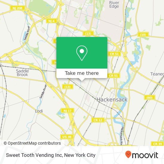 Mapa de Sweet Tooth Vending Inc