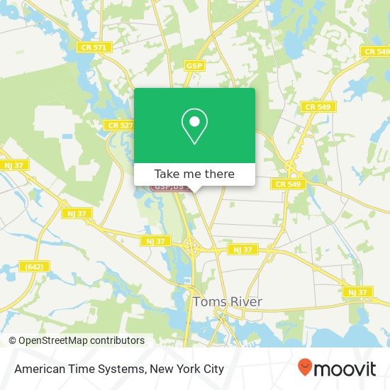 Mapa de American Time Systems