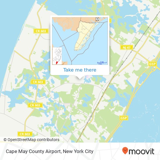 Cape May County Airport map