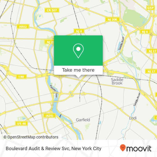 Mapa de Boulevard Audit & Review Svc