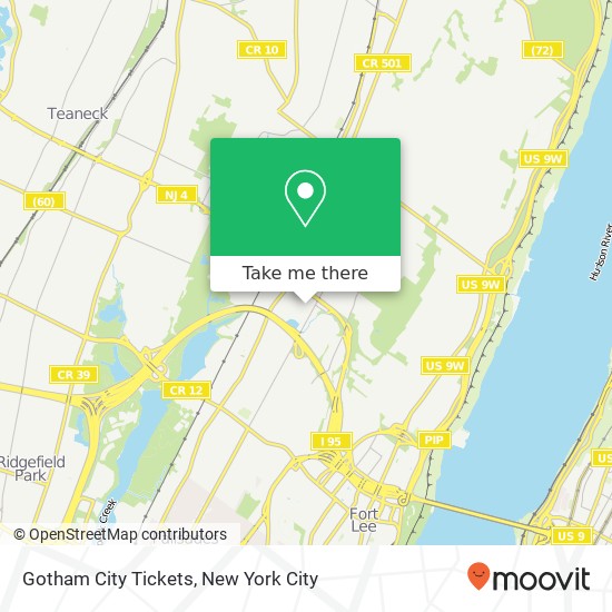 Gotham City Tickets map