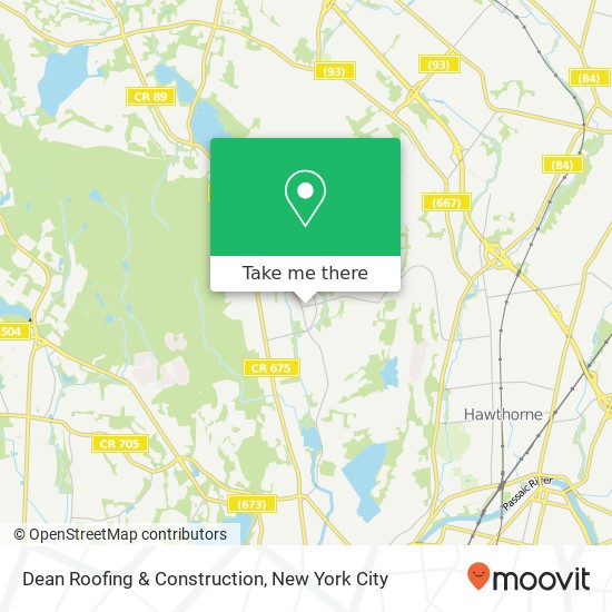 Dean Roofing & Construction map