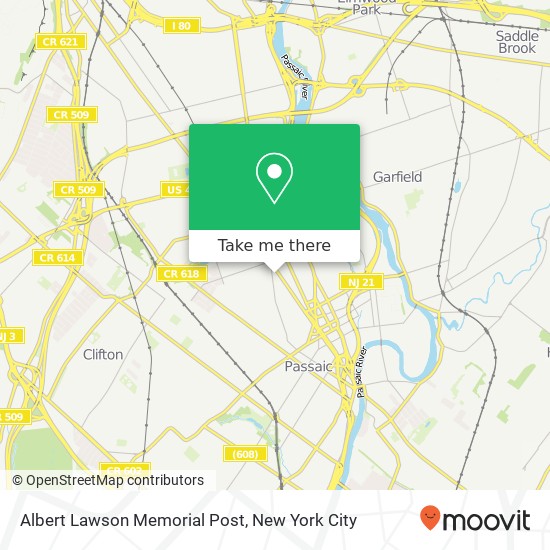 Albert Lawson Memorial Post map