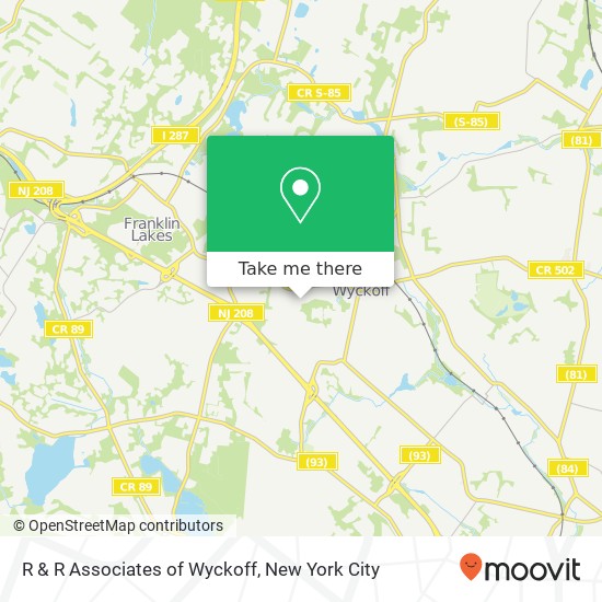 R & R Associates of Wyckoff map