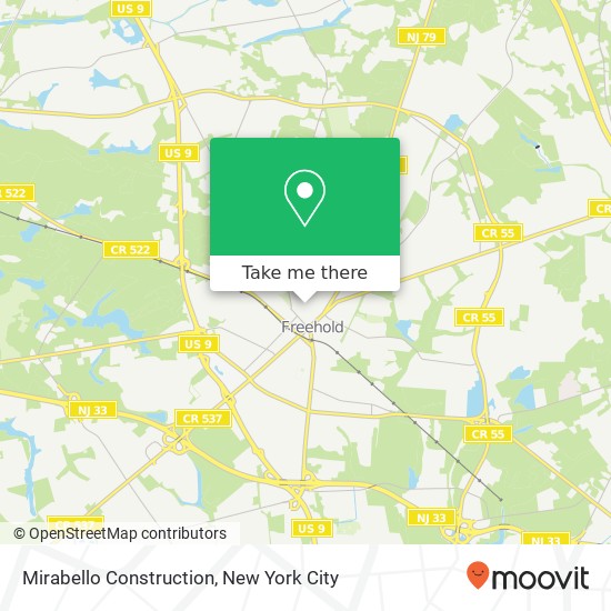 Mirabello Construction map