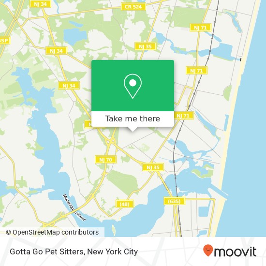 Mapa de Gotta Go Pet Sitters
