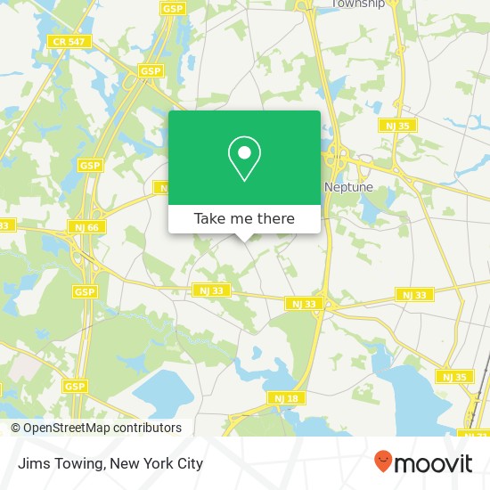 Jims Towing map