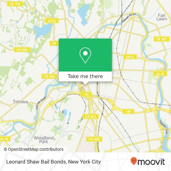 Leonard Shaw Bail Bonds map