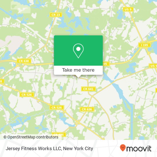 Mapa de Jersey Fitness Works LLC