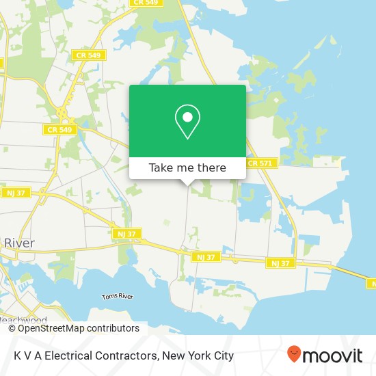 K V A Electrical Contractors map