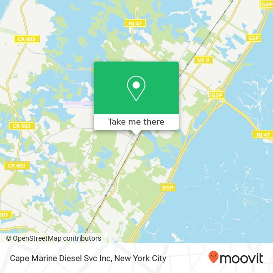 Cape Marine Diesel Svc Inc map