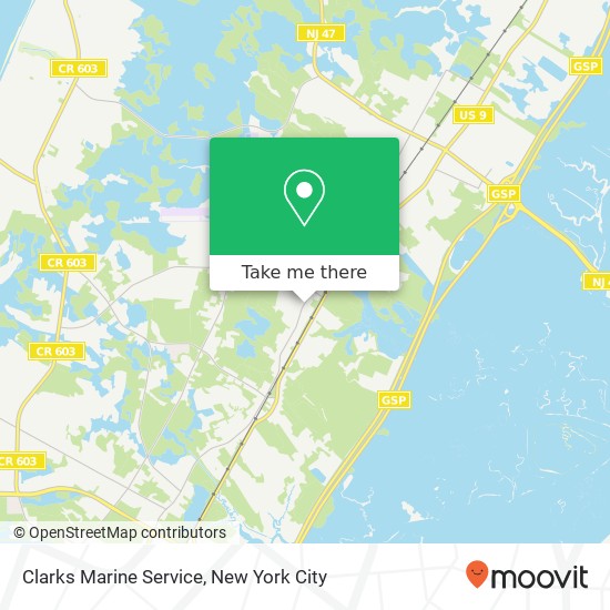 Clarks Marine Service map