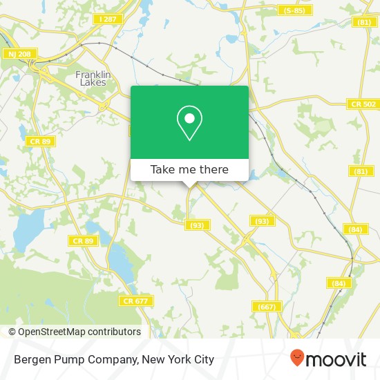 Mapa de Bergen Pump Company