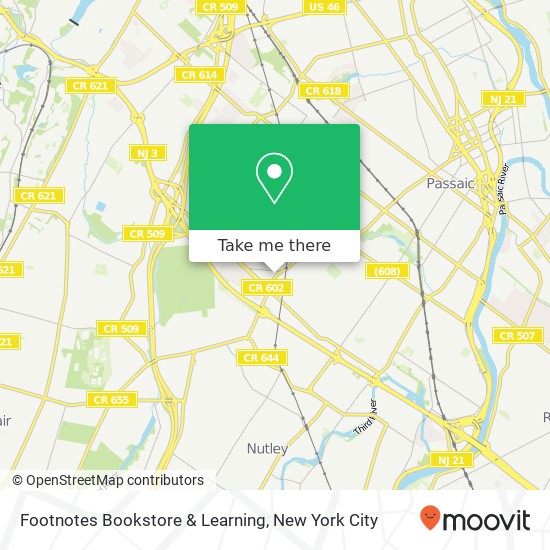 Mapa de Footnotes Bookstore & Learning